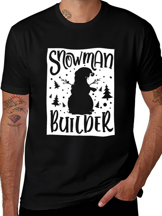 Snowman Builder Graphic Tee - Black