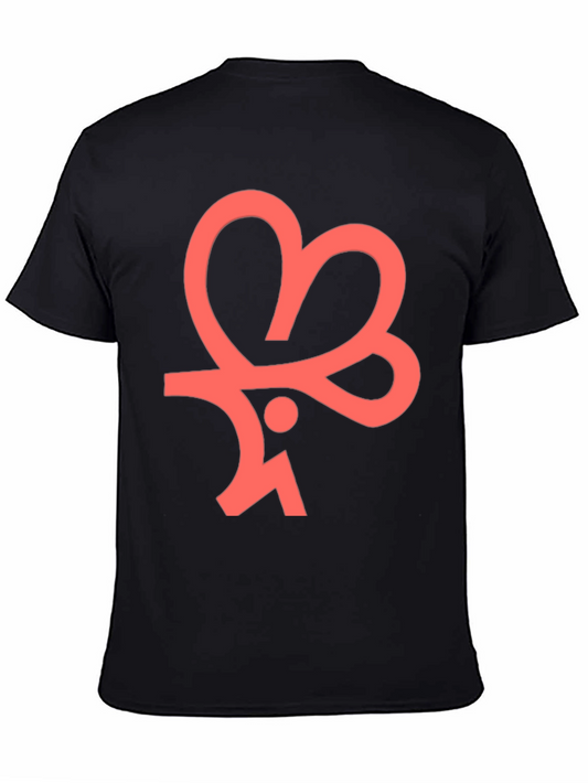 Modern Graphic Tee - Black Cotton Blend Shirt