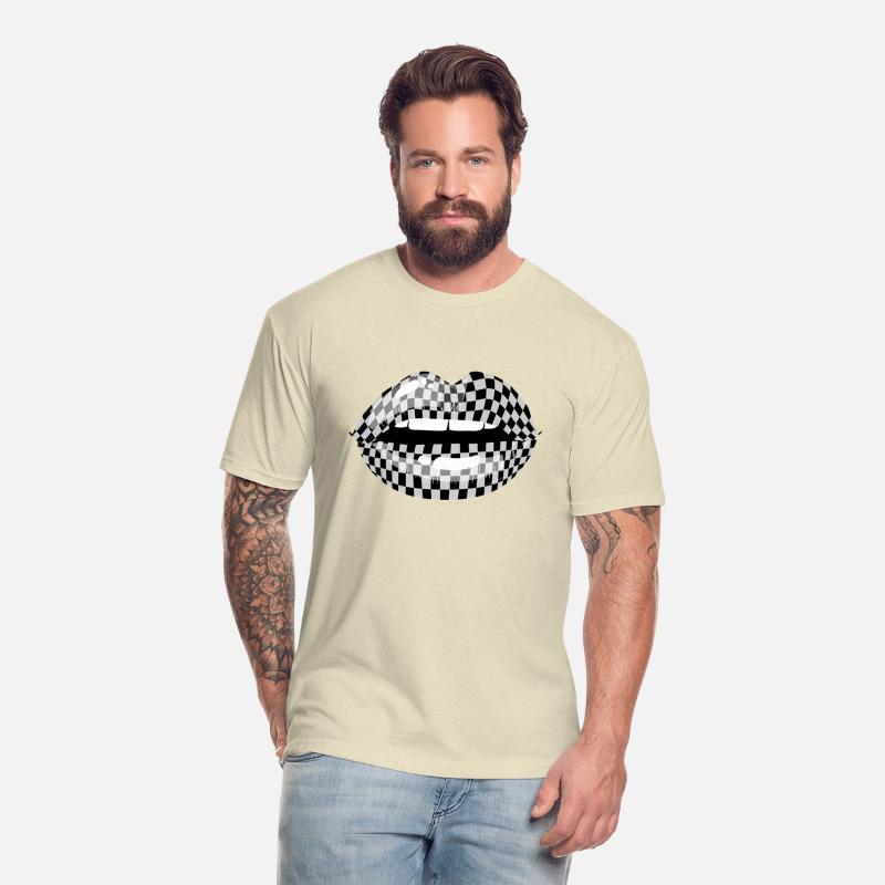 Checkered Black White Lip Checkerboard