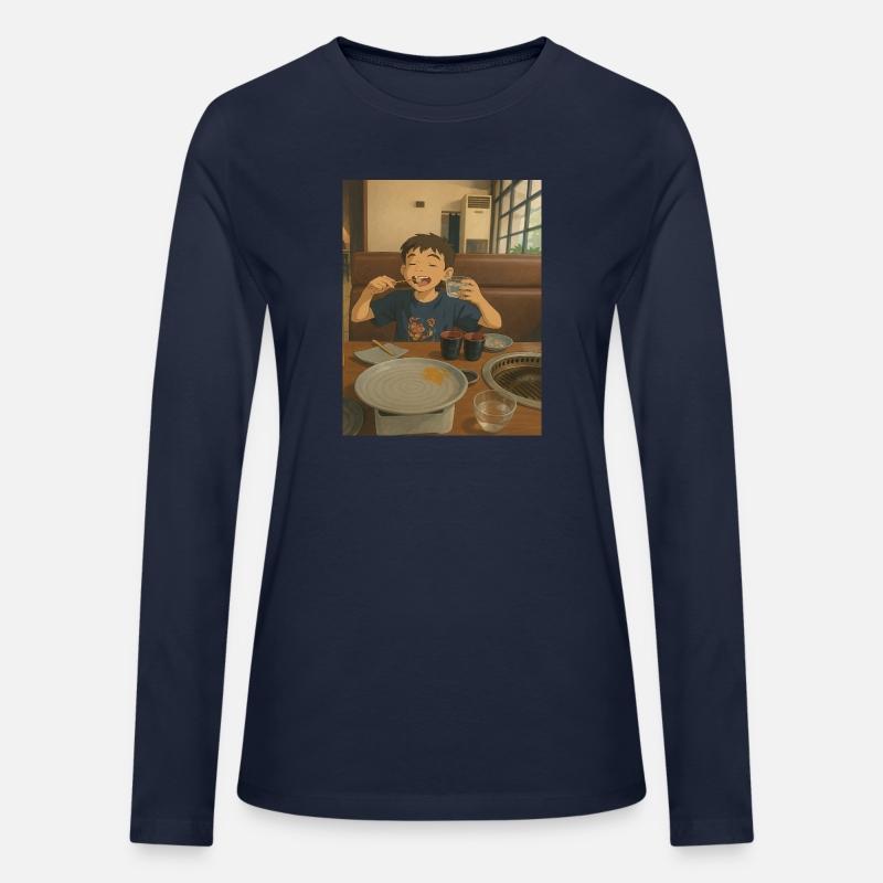 Child Enjoying Japanese Barbecue Scene