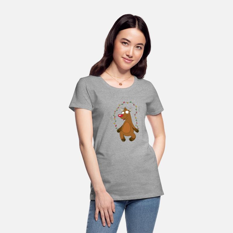 Christmas reindeer jumping rope t shirt