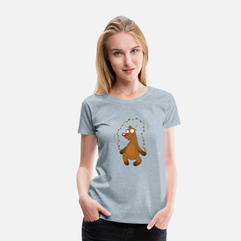 Christmas reindeer jumping rope t shirt
