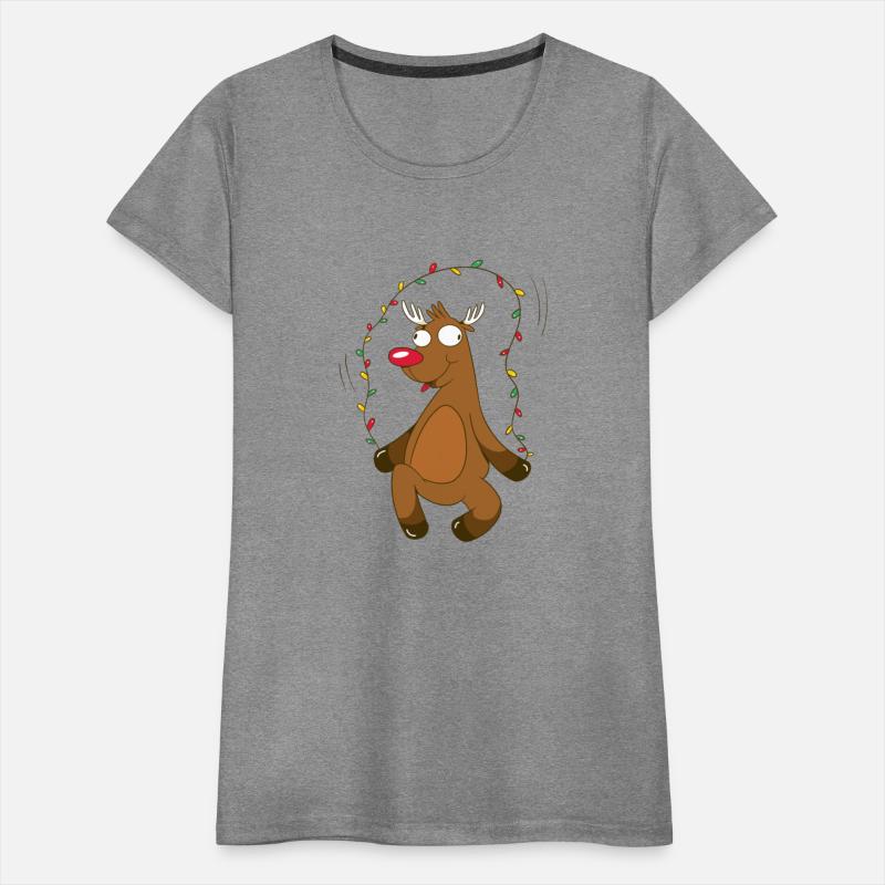 Christmas reindeer jumping rope t shirt