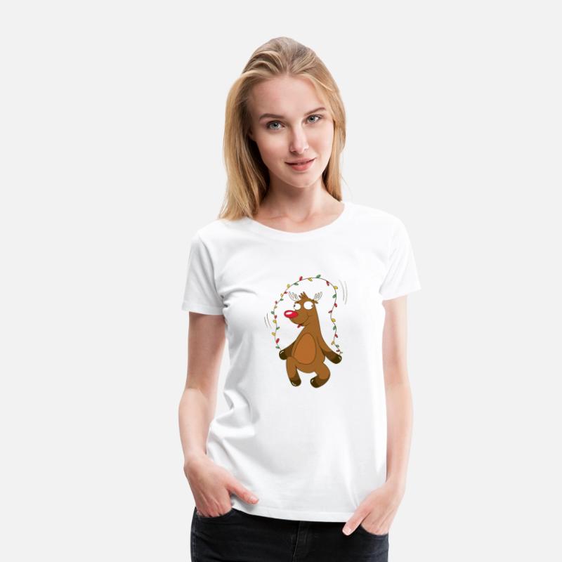 Christmas reindeer jumping rope t shirt