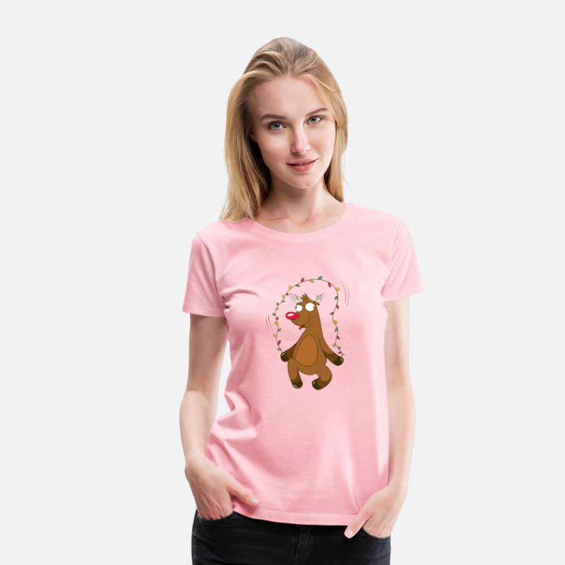 Christmas reindeer jumping rope t shirt