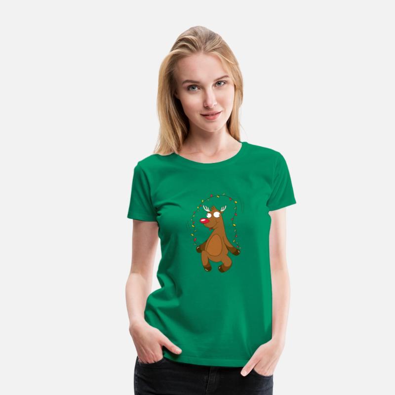 Christmas reindeer jumping rope t shirt