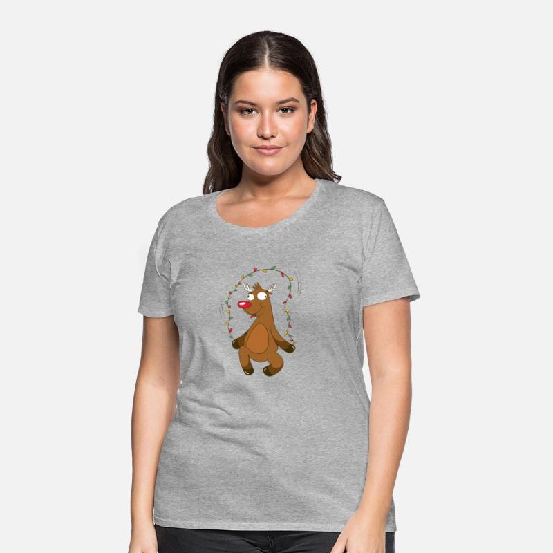 Christmas reindeer jumping rope t shirt