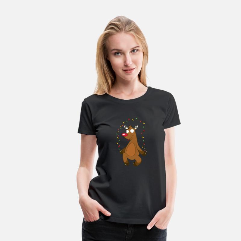 Christmas reindeer jumping rope t shirt