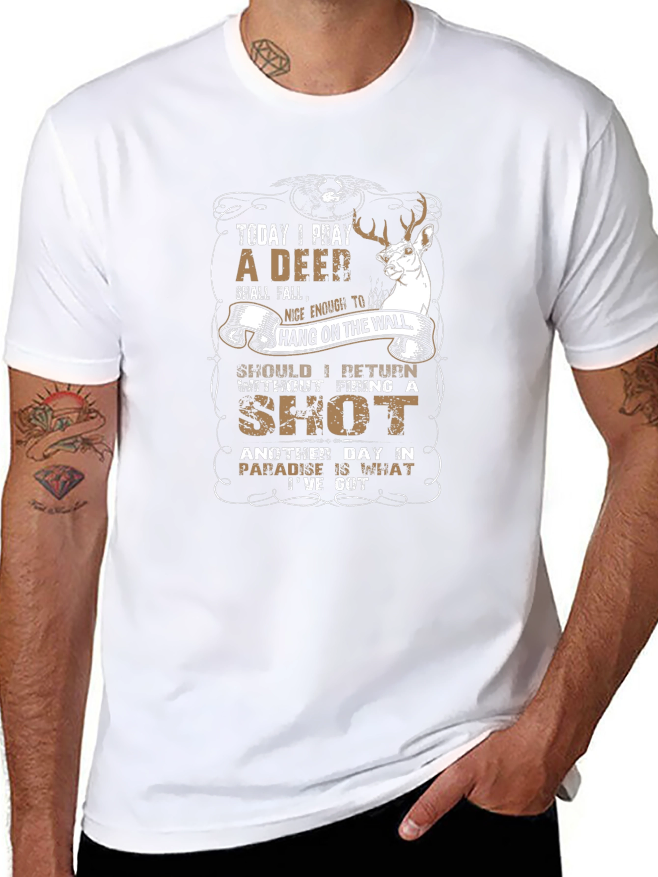 Deer Hunting T-Shirt - Today I Pray Graphic Tee