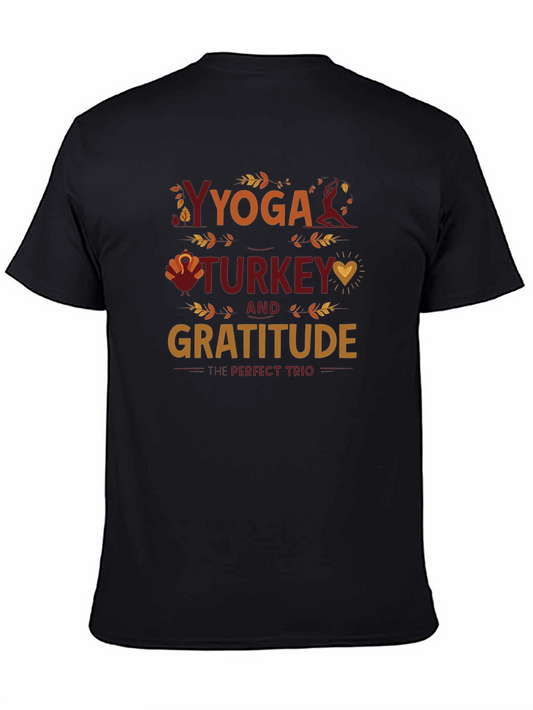 Yoga Turkey Gratitude Tee - Perfect Thanksgiving Trio!