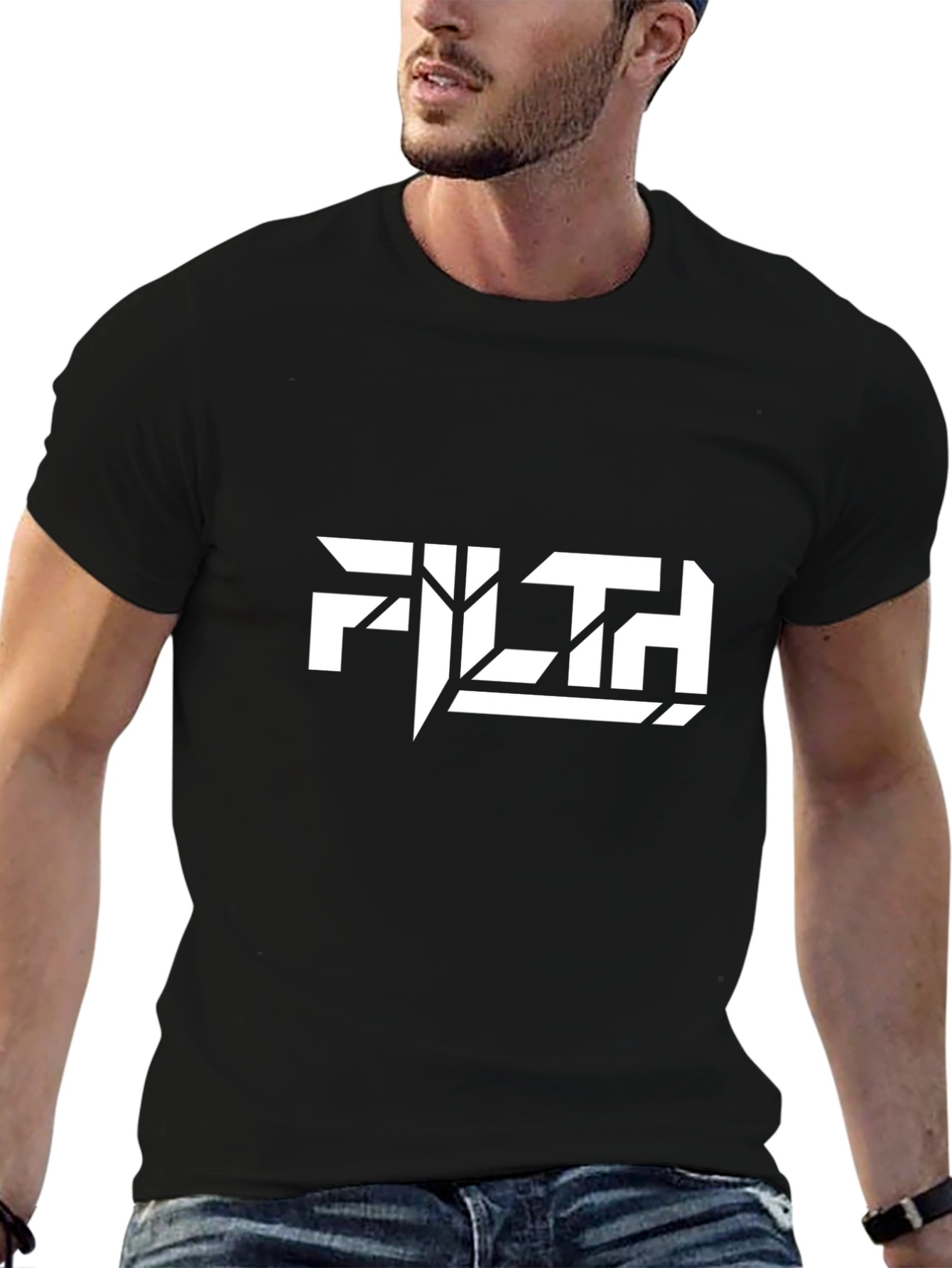 FILTH Band Logo Graphic Black T-Shirt