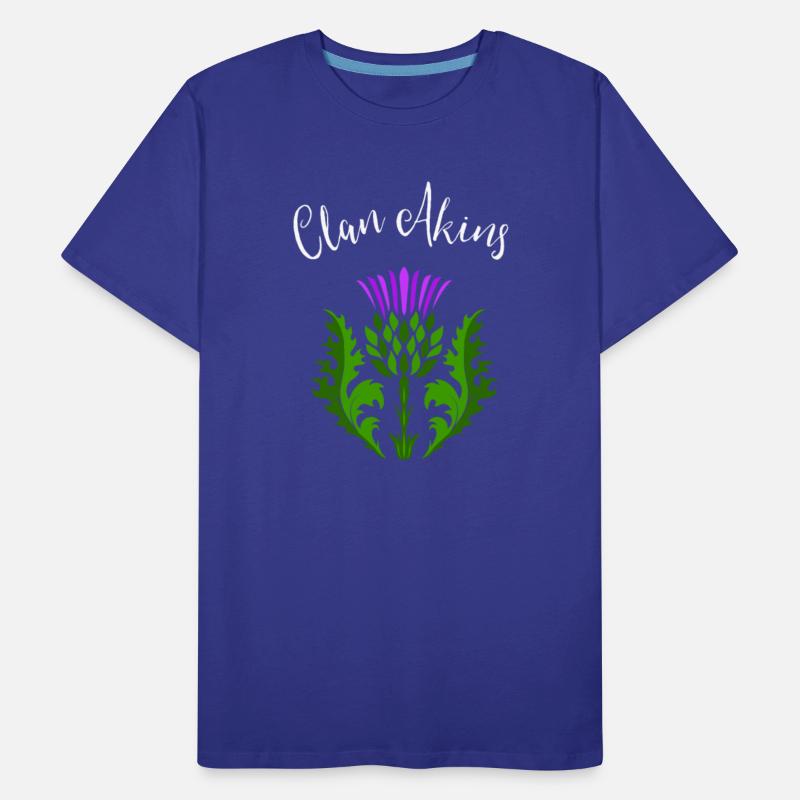 Clan Akins Surname Thistle Flower Scottish Clan