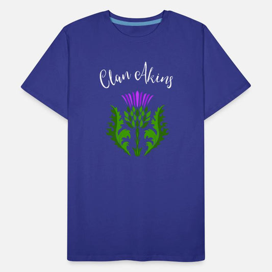 Clan Akins Surname Thistle Flower Scottish Clan