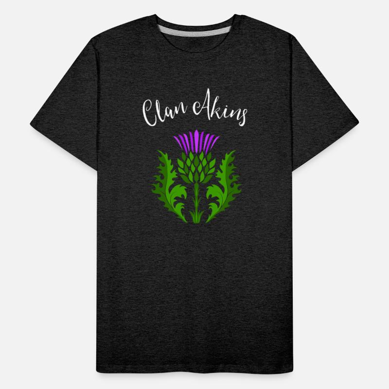 Clan Akins Surname Thistle Flower Scottish Clan