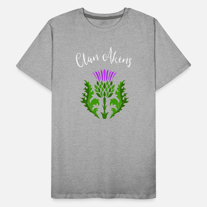 Clan Akins Surname Thistle Flower Scottish Clan