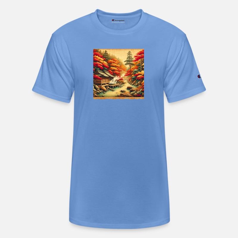 Classic Scenery Papyrus Scroll Onsen Japanese Art