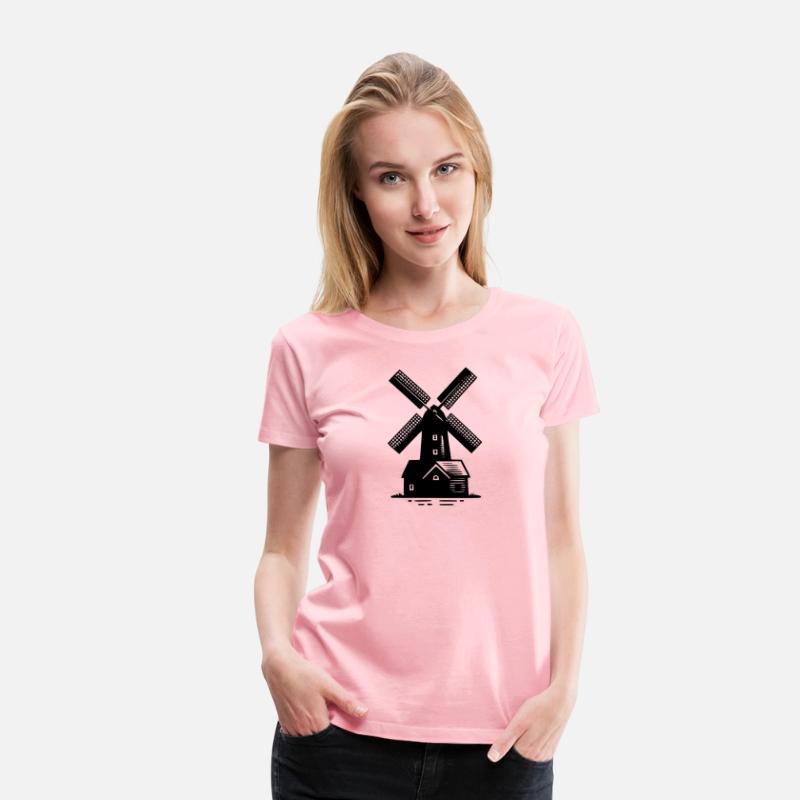 Classic Windmill For Grain And Flour