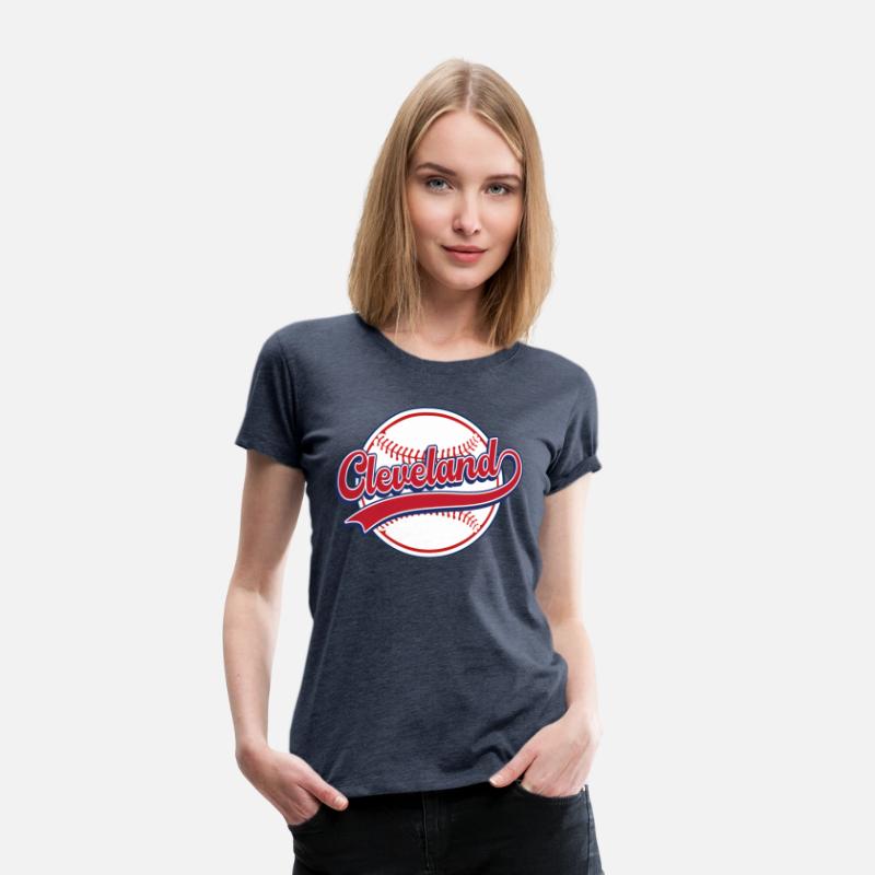 Cleveland Cityscape Baseball Player And Fans