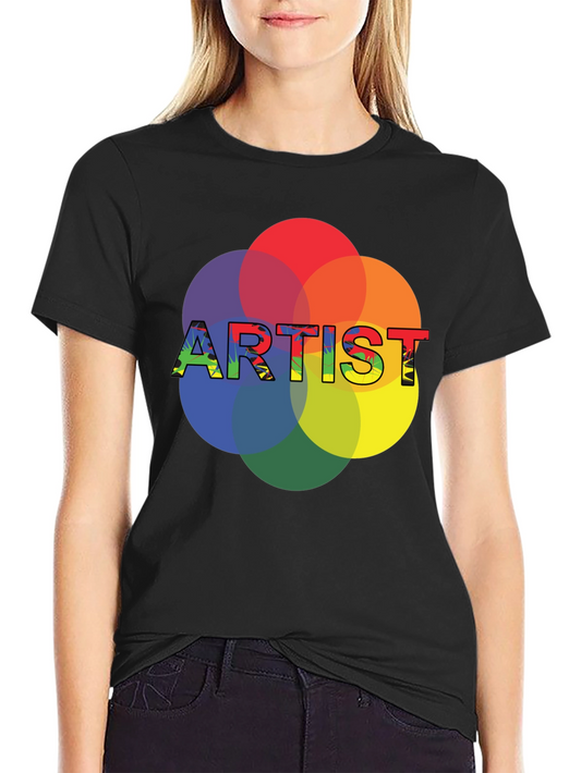 Artist Color Wheel Graphic Tee - Creative Expression T-Shirt