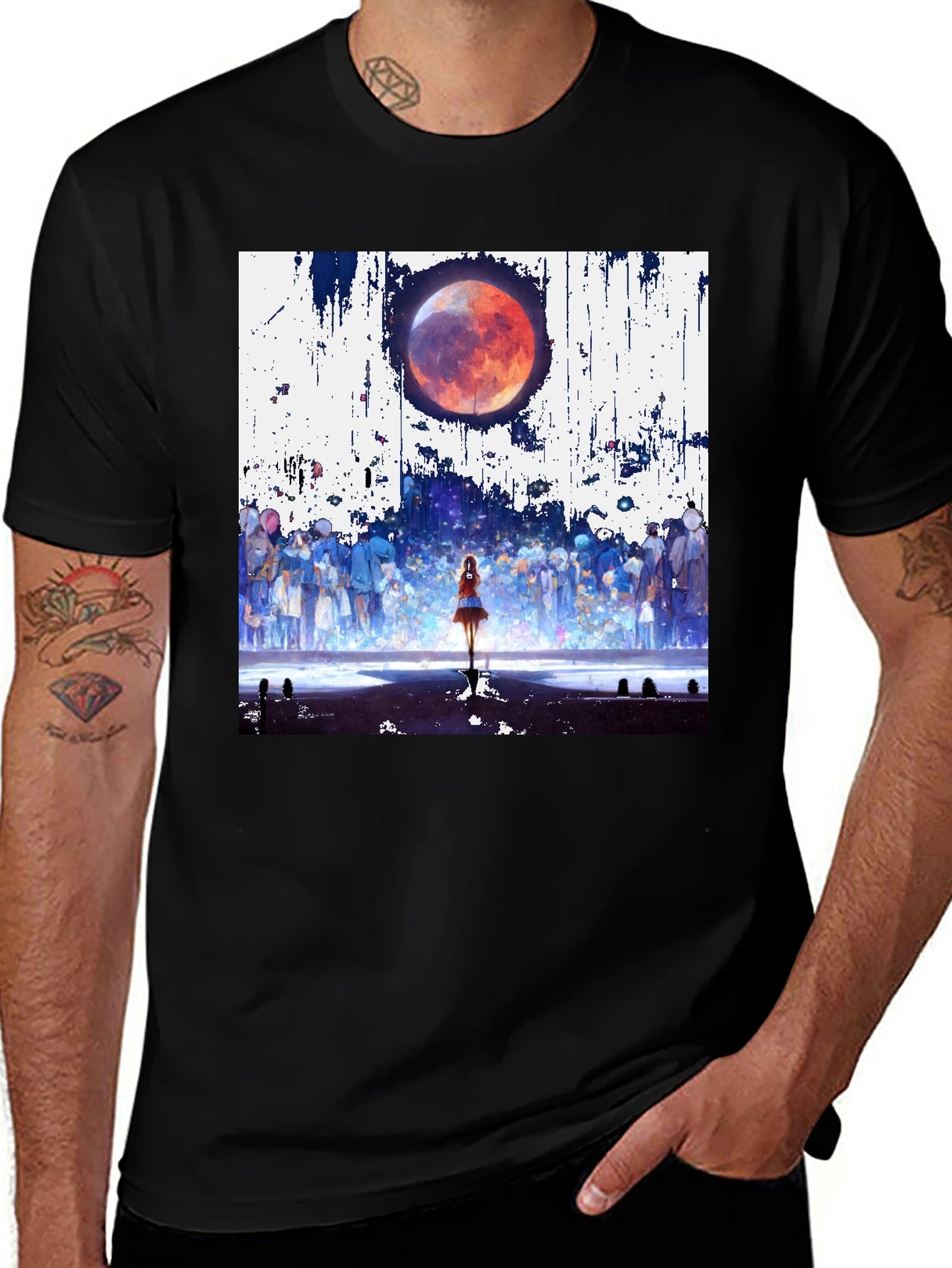 Anime Blood Moon T-Shirt