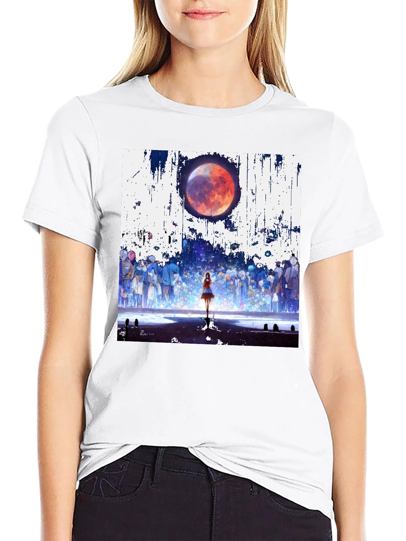 Anime Blood Moon T-Shirt