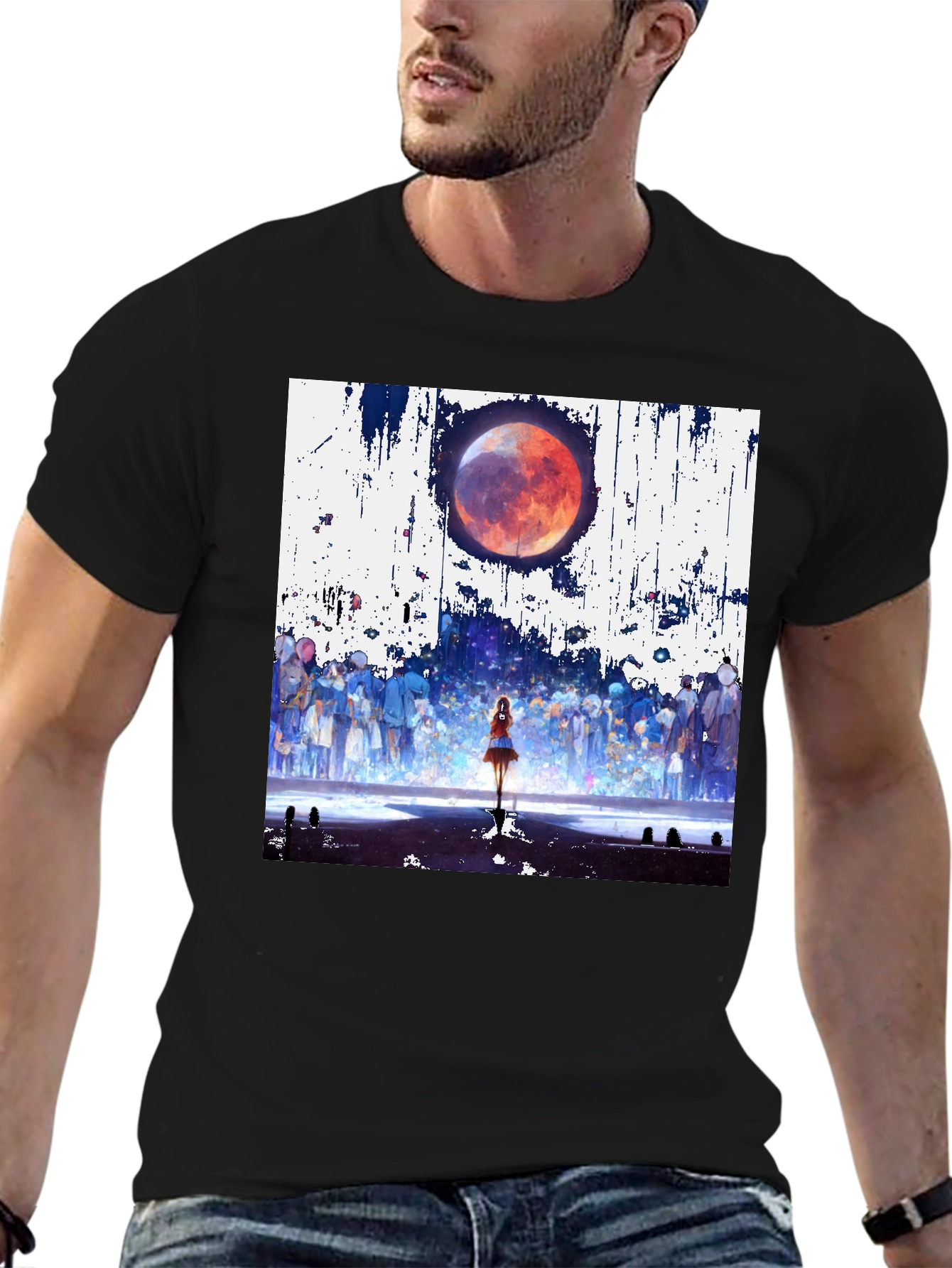 Anime Blood Moon T-Shirt