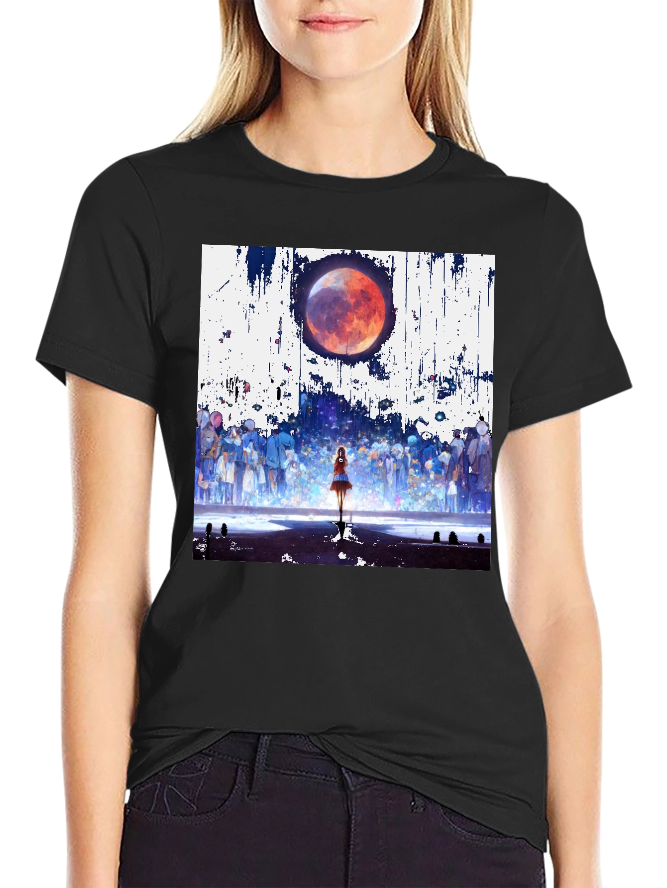 Anime Blood Moon T-Shirt