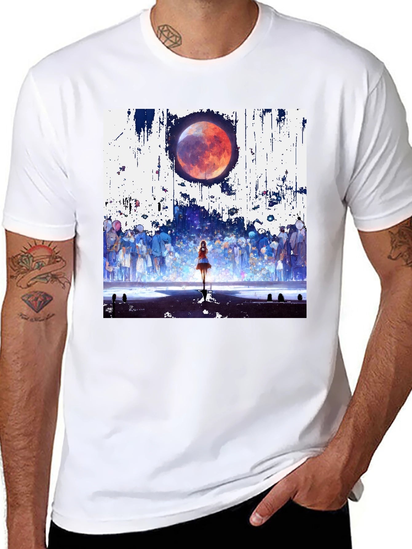 Anime Blood Moon T-Shirt