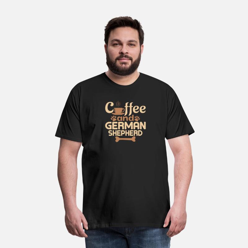 coffe and german shepherd pet lover