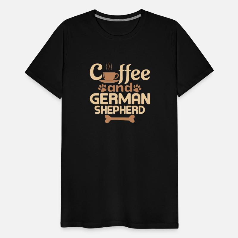 coffe and german shepherd pet lover