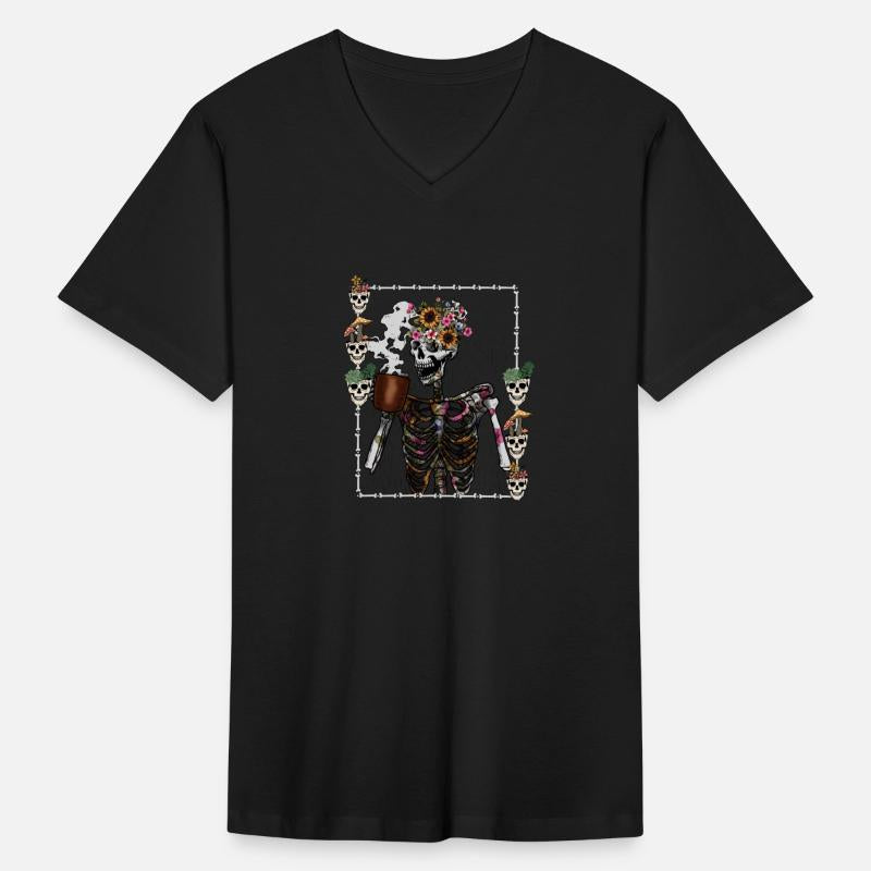 coffee drinking skeleton costume