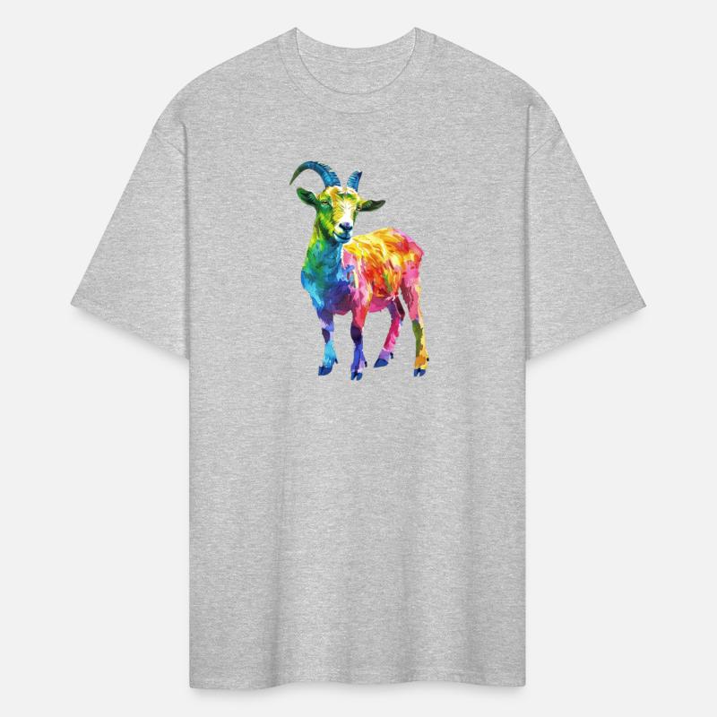 Colorful Goat Rainbow Art Vibrant Animal