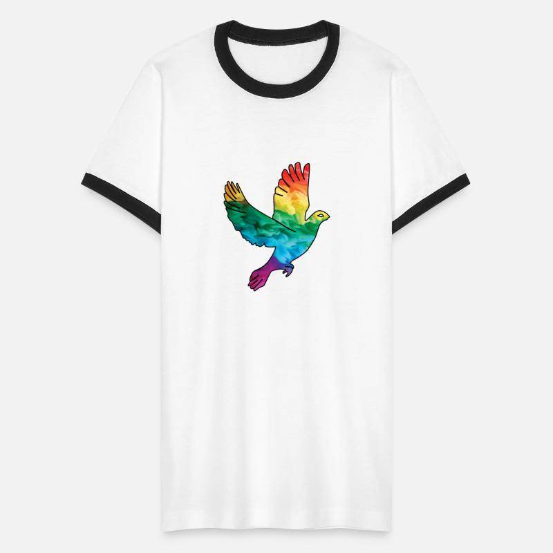 Colorful Rainbow Dove With Smoke And Fog