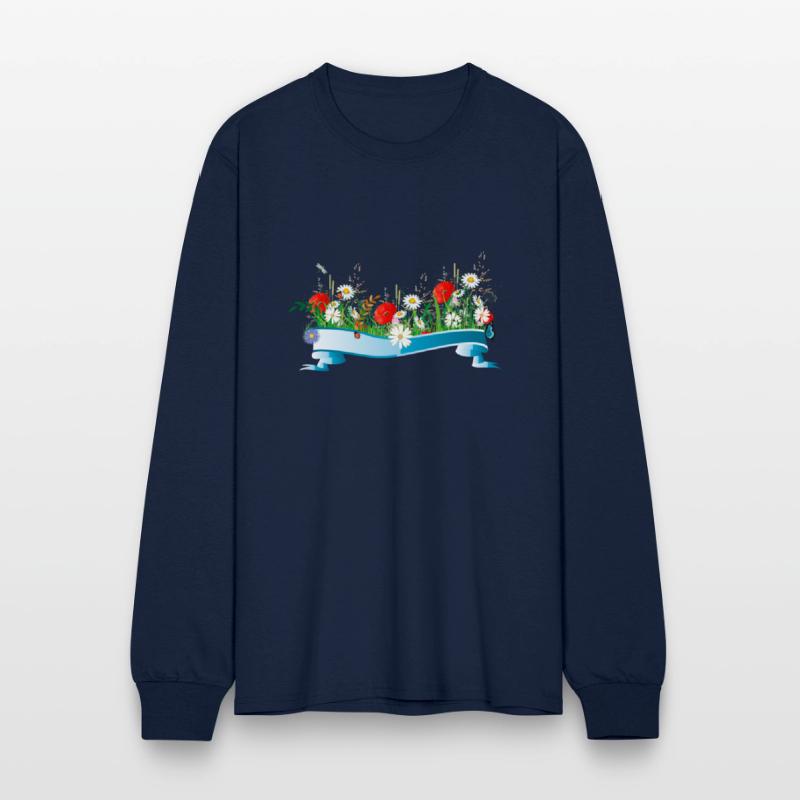 colorful spring meadow with flowers and insects