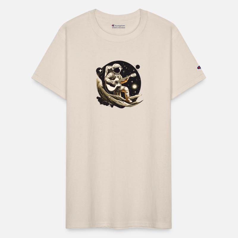 Complete with an astronaut playing guitar and a co