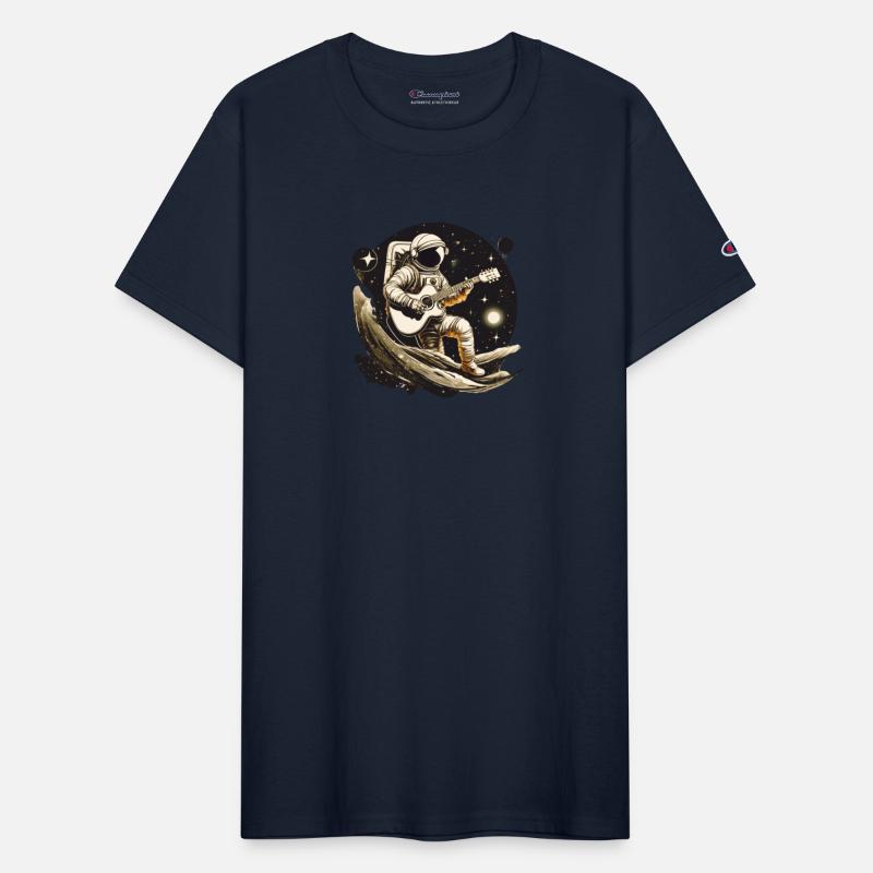 Complete with an astronaut playing guitar and a co