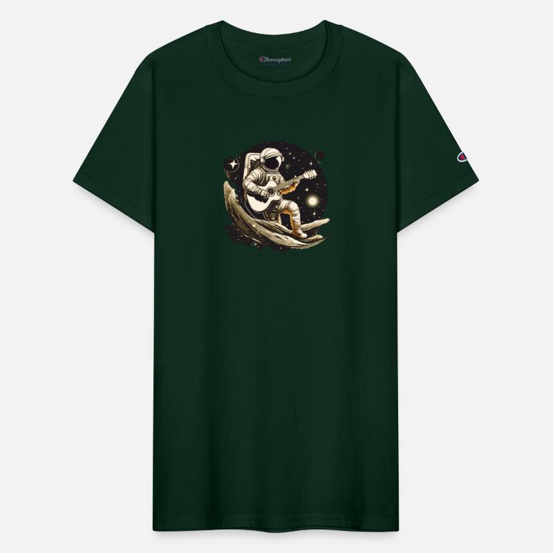 Complete with an astronaut playing guitar and a co