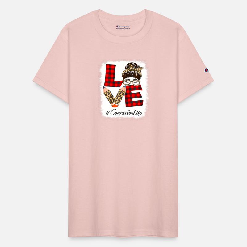 Counselor Love Messy Bun Leopard Buffalo Back To