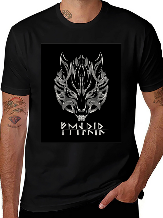 Viking Wolf Graphic T-Shirt - Norse Mythology Apparel
