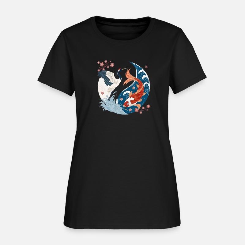 Crane and Koi Yin Yang – Japanese Harmony