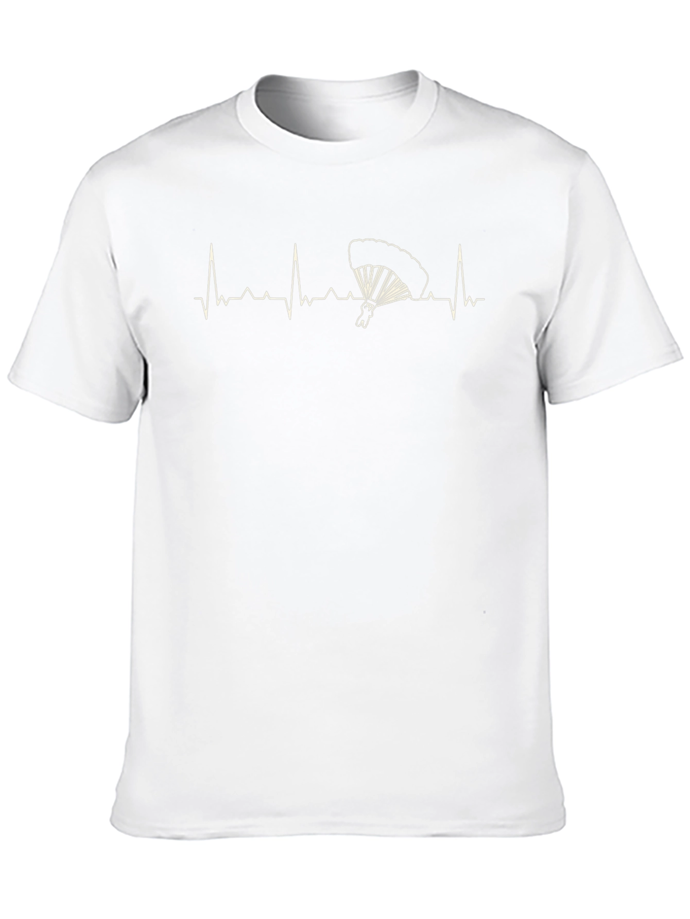 Parachute Heartbeat T-Shirt - Skydiving Design