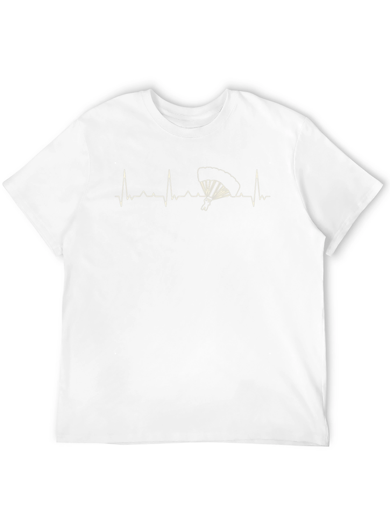 Parachute Heartbeat T-Shirt - Skydiving Design
