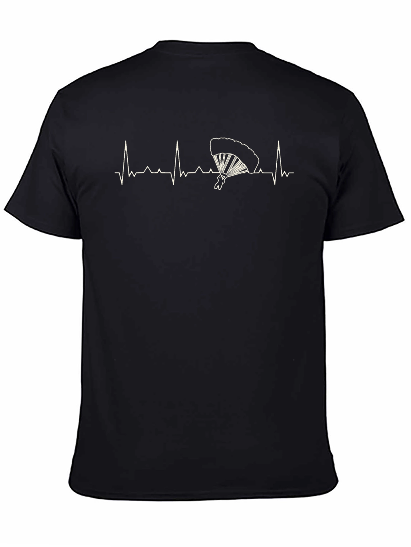 Parachute Heartbeat T-Shirt - Skydiving Design