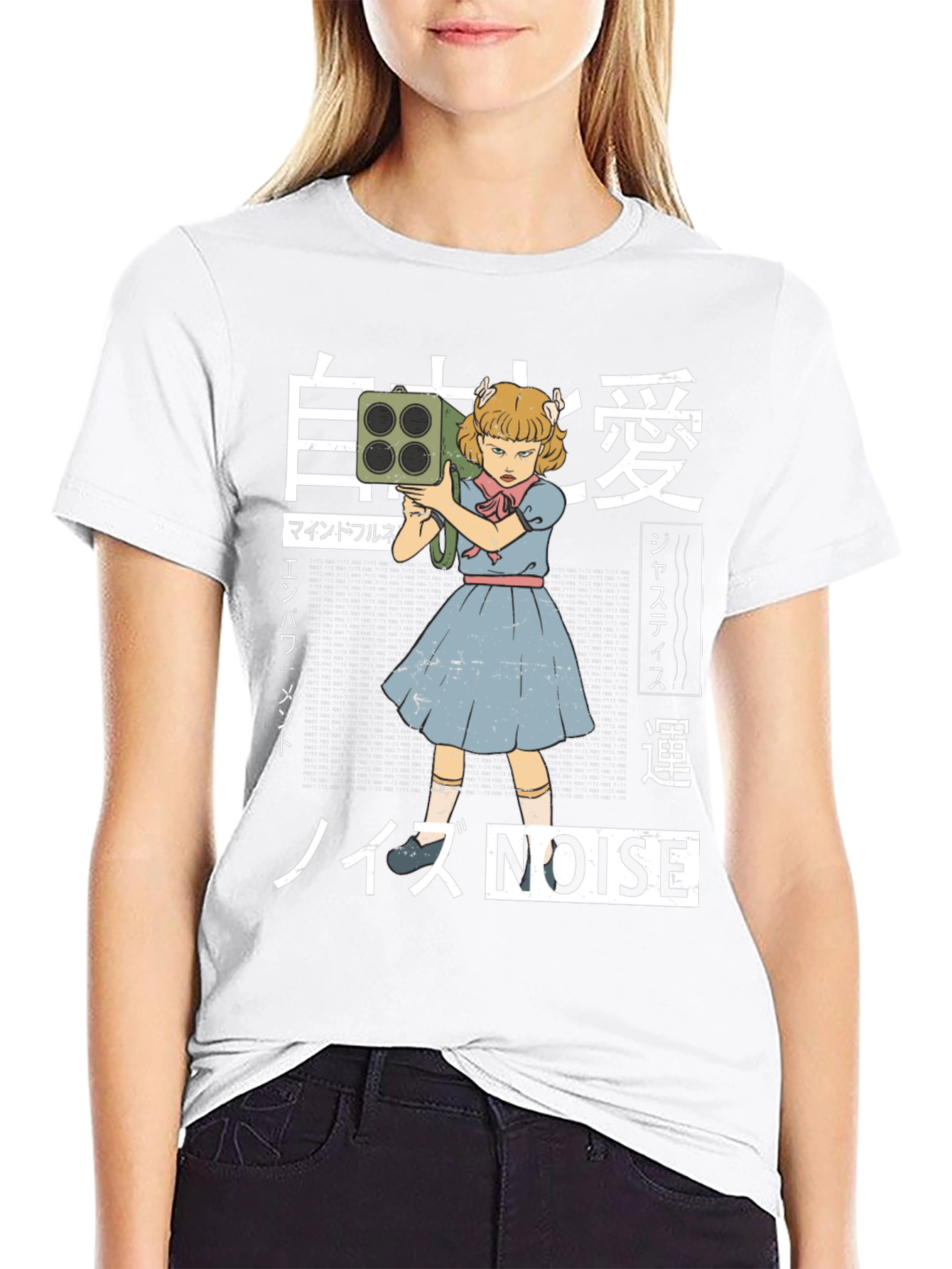 Edgy Anime Style Noise T-Shirt
