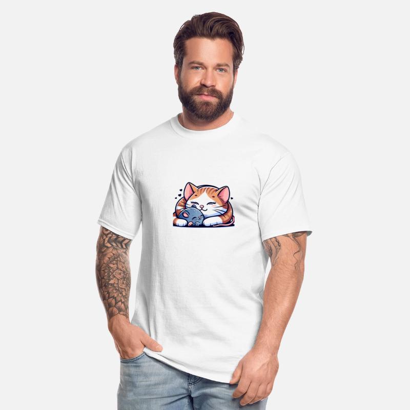 Cuddling Cat And Mouse In Love