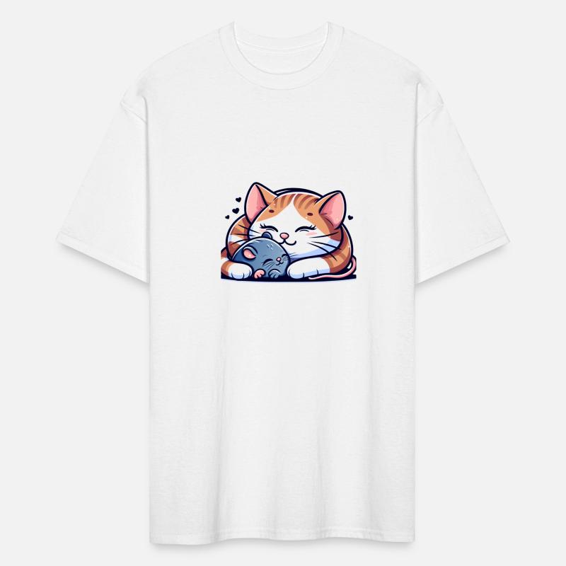 Cuddling Cat And Mouse In Love