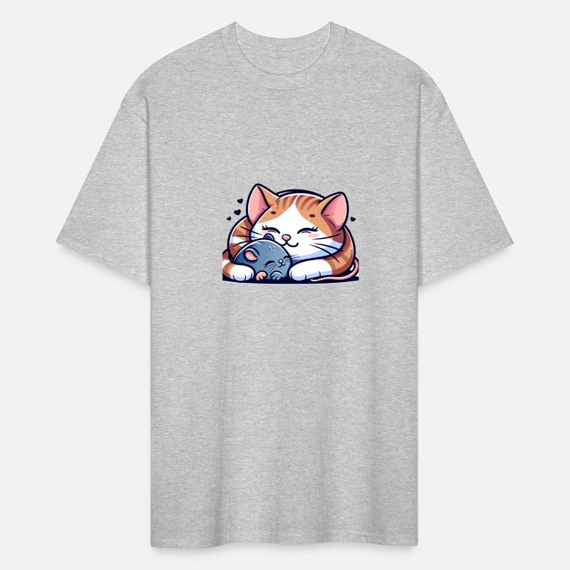 Cuddling Cat And Mouse In Love