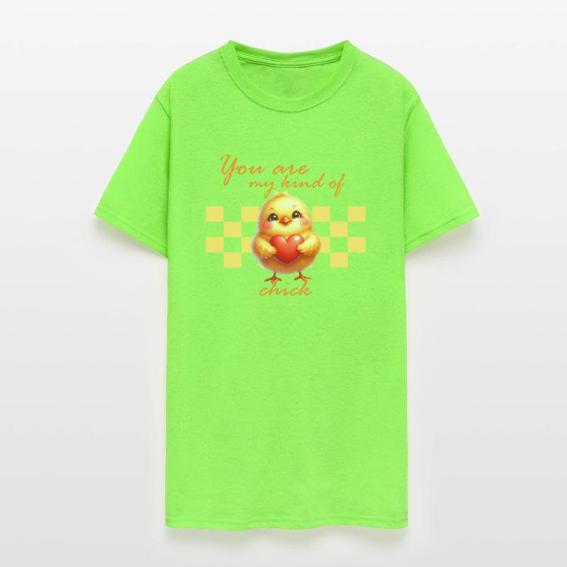 Cute chick with heart