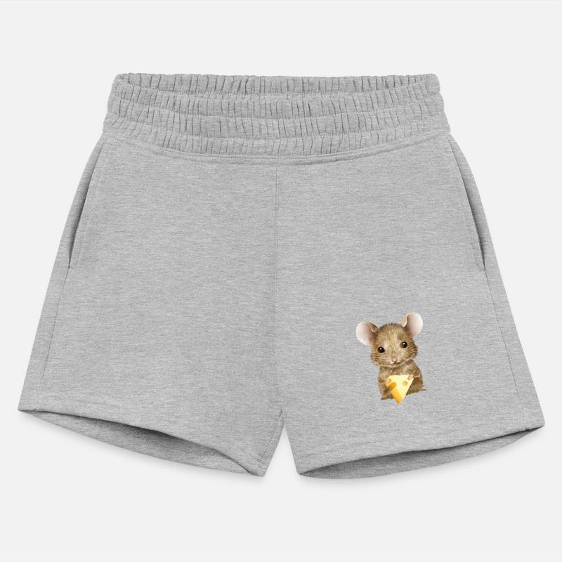 cute mouse enjoys a small piece of cheese