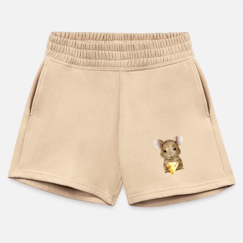 cute mouse enjoys a small piece of cheese